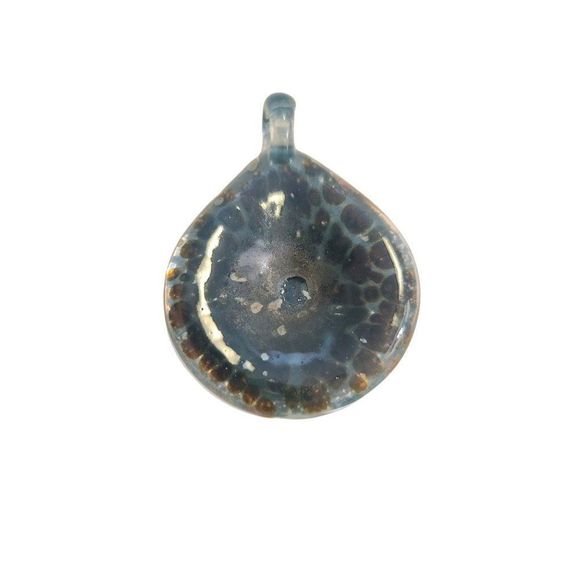 Large Art Glass Crysanthamum Flower Drop Pendant Ornament - Picture 6 of 7